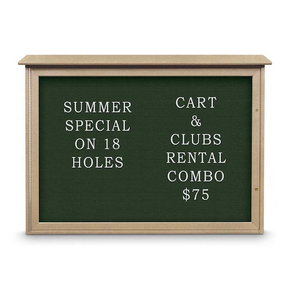 Outdoor Enclosed Combo Board, 72"x36", Bronze Frame/Burgundy & Black